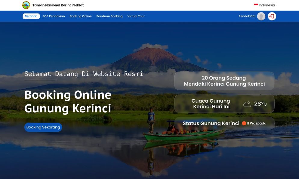 E-Tiket Pendakian Gunung Kerinci